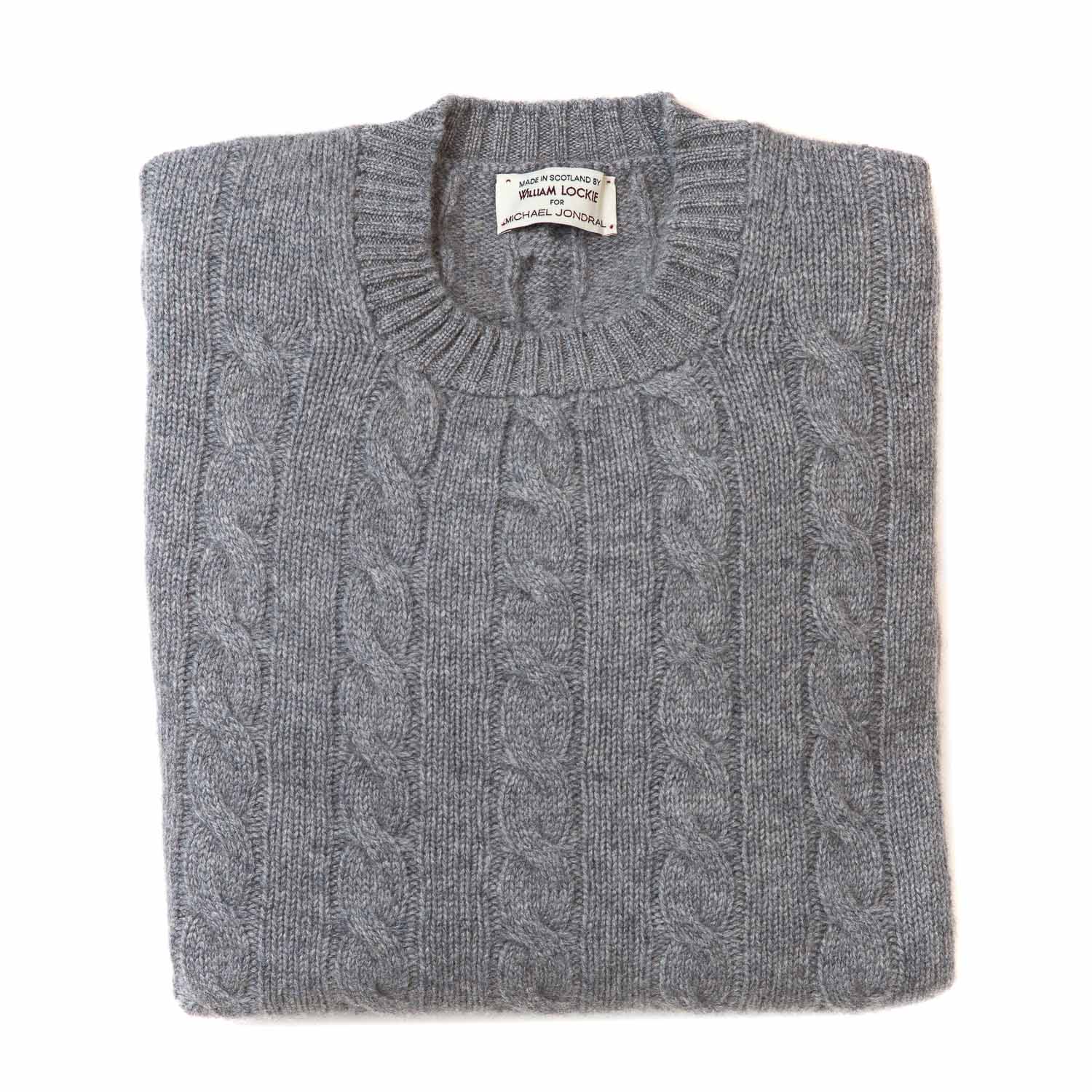 Zopf-Pullover "Chirnside Cable" aus reinem schottischen 4 Ply-Kaschmir